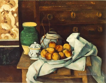  Front Kunst - Stillleben vor einer Kommode Paul Cezanne